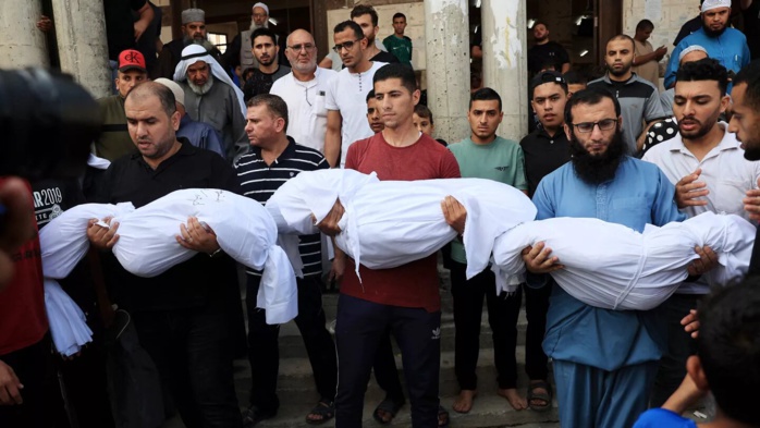 Enfants Palestiniens tuès par les bombardements des sionistes israélien à Gaza