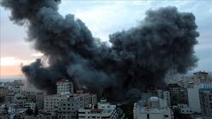 La guerre à Gaza-Israël frappe-aérienne
