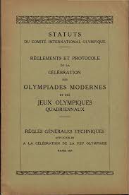 Charte Olympique 1924 et statuts du comité Olympique